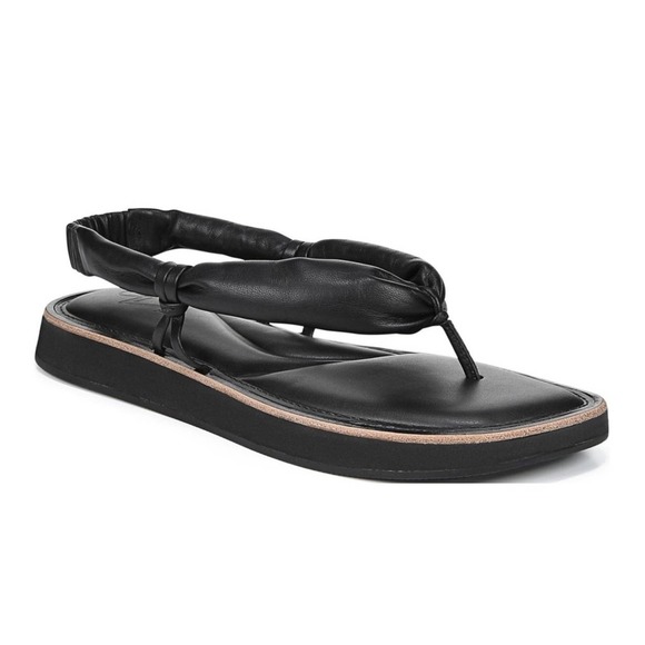 Naturalizer Shoes - NATURALIZER 27 EDIT Gwenna Padded Leather Thong Sandals Black 8.5